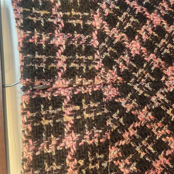 I.N.C. Chic Tweed A-Line Skirt in Brown and Pink Size 8 Fall Statement Going Out - Picture 5 of 9